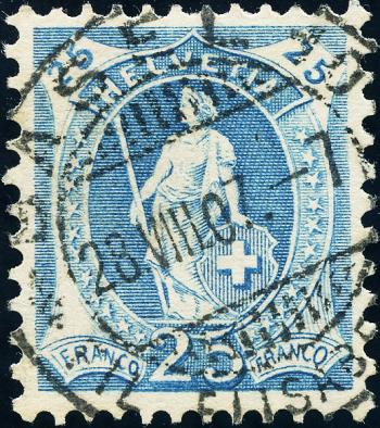 Thumb-1: 93A - 1906, weisses Papier, 13 Zähne, WZ