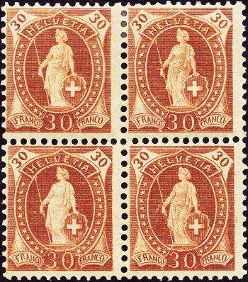 Briefmarken: 68D - 1895 weisses Papier, 13 Zähne, KZ B