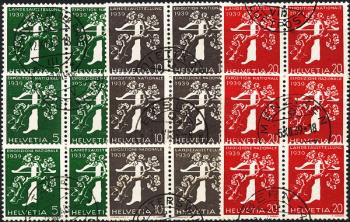 Briefmarken: Z25d-Z27f - 1939 Landesausstellungs-Sondermarken aus Automatenrollen