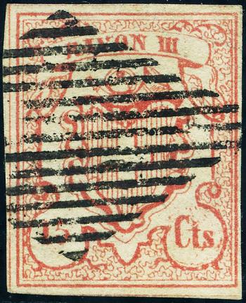 Timbres: 19-T8 OM-II.1.02 - 1852 Rayonne III centimes