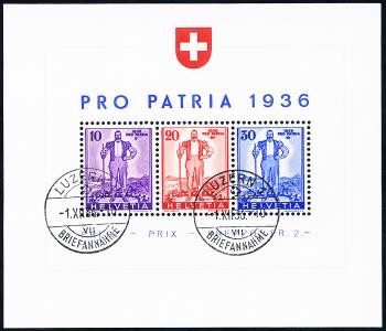 Briefmarken: W8 - 1936 Pro Patria Block
