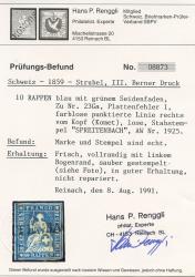 Thumb-3: 23G.2.01 - 1859, Stampa di Berna, 4° periodo di stampa, carta di Zurigo