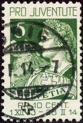 Stamps: J1 - 1913 Helvetia with Matterhorn