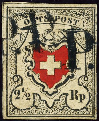 Timbres: 13I-T5 - 1850 Poste locale avec passage frontalier