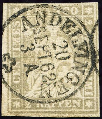 Thumb-1: 21G - 1862, Berner Druck, 4. Druckperiode, Zürcher Papier