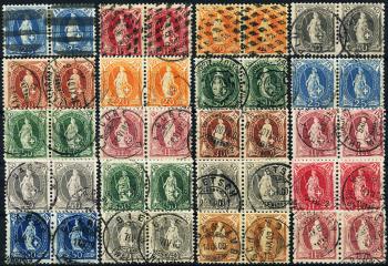 Stamps: Lot-Stehende Helvetia -  Standing Helvetia in pairs
