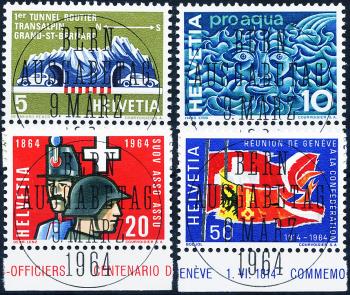 Francobolli: 406-409 - 1964 Pubblicità e francobollo commemorativo