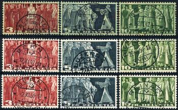 Briefmarken: 216v-218x - 1938-1955 Symbolische Darstellungen