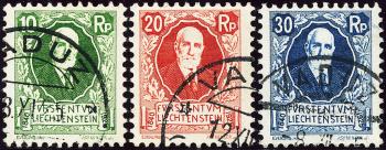 Stamps: W1-W3 - 1925 85th birthday of Prince Johann II