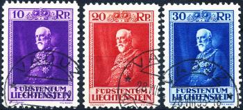 Stamps: FL101-FL103 - 1933 80th birthday of Prince Franz I