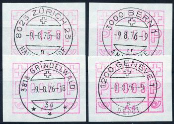 Stamps: ATM1I-ATM1IV - 1976 Type 1 with machine designation A1-A4