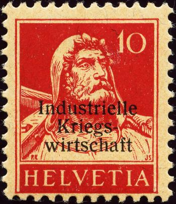Briefmarken: IKW4 - 1918 Industrielle Kriegswirtschaft, Aufdruck dünne Schrift
