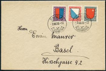 Briefmarken: J15-J17 - 1920 Kantonswappen