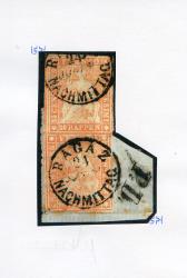 Thumb-3: 25D - 1857, Stampa Berna, 3a tiratura, carta Zurigo