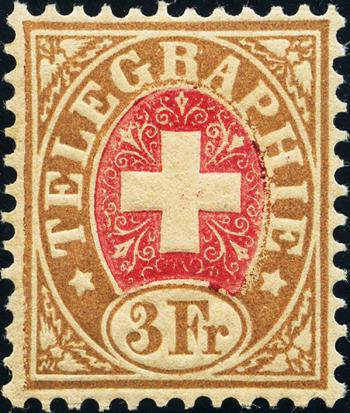 Briefmarken: T6 - 1874 Weisses Papier, Wappen karmin