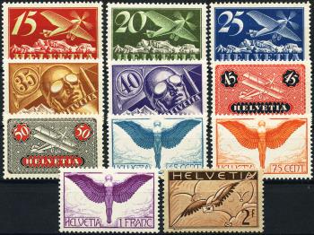 Briefmarken: F3-F13 - 1923-30 Verschiedene sinnbildliche Darstellungen, Ausgabe mit glattem Papier