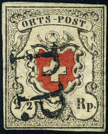 Briefmarken: 13I-T20 - 1850 Ortspost mit Kreuzeinfassung