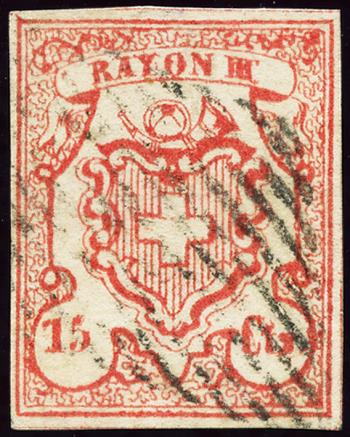 Stamps: 19-T6 MR-II - 1852 Rayon III centimes