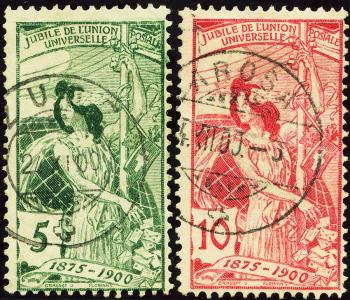 Stamps: 77C-78C - 1900 25 years Universal Postal Union