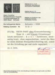 Thumb-2: 13II-T14 - 1850, Ortspost ohne Kreuzeinfassung