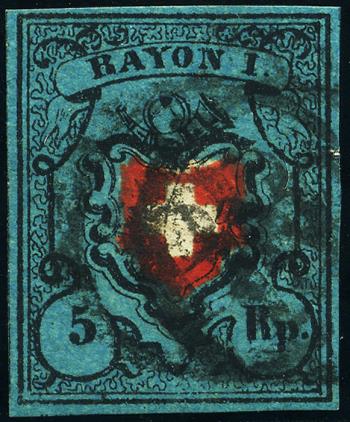 Stamps: 15II-T21-A2 - 1850 Rayon I without cross border
