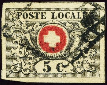 Timbres: 10 - 1850 Vaud 5