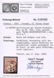 Thumb-3: 22D, 24D, 25D, 27D - 1856-1857, Estampe de Berne, 2.+3. Période d'impression, papier de Munich