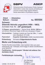 Thumb-3: 22F-25F - 1856, Berner Druck, 1. Druckperiode, Münchner Papier