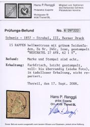 Thumb-4: 21G-26G - 1857-1862, Berner Druck, 4. Druckperiode, Zürcher Papier