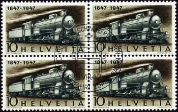 Stamps: 278b - 1947 100 years of Swiss railways