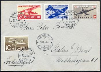 Thumb-1: SF44.1c - 1944, Special airmail stamps 25 years of Swiss airmail