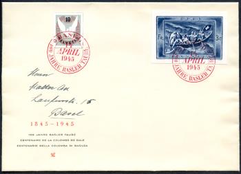 Thumb-1: W22 - 1945, Einzelwert aus Jubiläumsblock 100 Jahre Basler Taube