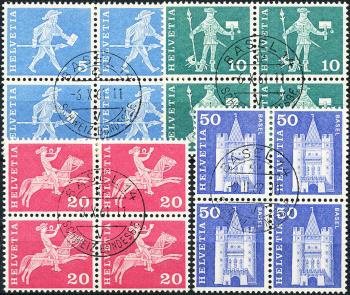 Briefmarken: 355R-363R - 1960-1961 Postgeschichtliche Motive und Baudenkmäler, weisses Papier