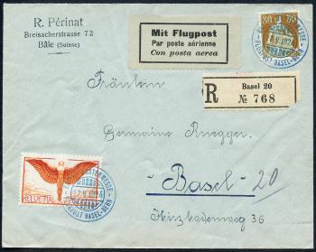 Briefmarken: SF24.2a - 4. Mai 1924 Flugtag Laufen