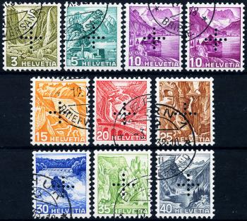 Briefmarken: BV19z-BV27z - 1936 Landschaftsbilder in Stichtiefdruck, geriffeltes Papier