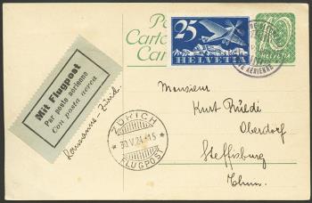 Francobolli: SF24.4a - 29./31. Mai 1924 Incontro aereo internazionale Losanna