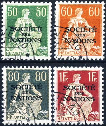 Stamps: SDN9z-SDN12z - 1935-1944 Helvetia with sword, rippled chalk paper