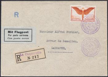 Stamps: SF24.6a - 31. August 1924 Inauguration of the Soldiers' Monument "Les Rangiers"
