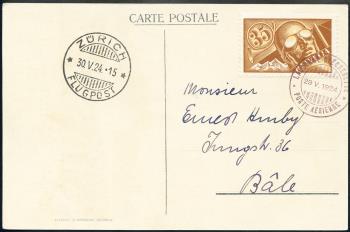 Timbres: SF24.4b - 29./31. Mai 1924 Rencontre Aérienne Internationale Lausanne