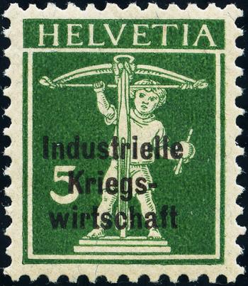 Stamps: IKW10 - 1918 Industrial wartime economy, overprint in bold type