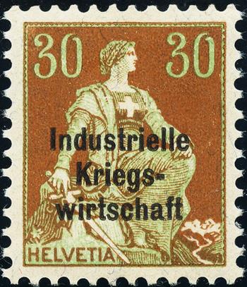 Stamps: IKW15 - 1918 Industrial wartime economy, overprint in bold type