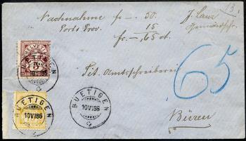 Stamps: 63A+60A - 1882 Fiber paper, KZ A