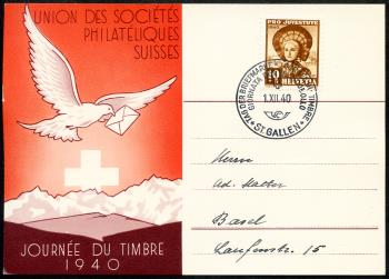 Timbres: TdB1940F - 1.XII.1940 Saint-Gall