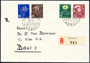 Timbres: TdB1949 -  Vevey 4.XII.1949