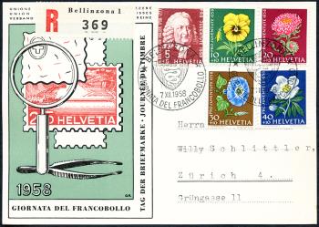Francobolli: TdB1958 -  Bellinzona 7.XII.58