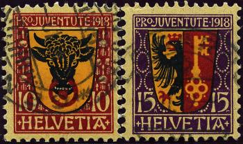 Stamps: J10-J11 - 1918 canton coat of arms