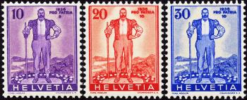 Stamps: W5-W7 - 1936 Individual values from the Pro Patria block