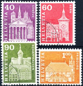 Briefmarken: 362RLM-369RLM - 1964 Postgeschichtliche Motive und Baudenkmäler, Leuchtstoffpapier, violette Faserung