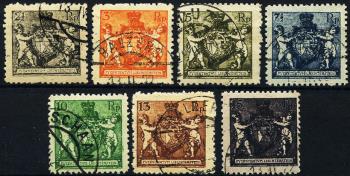 Stamps: 46A-52A - 1921 crest pattern