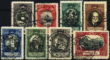 Stamps: FL53-FL60 - 1921 landscapes and portraits of princes